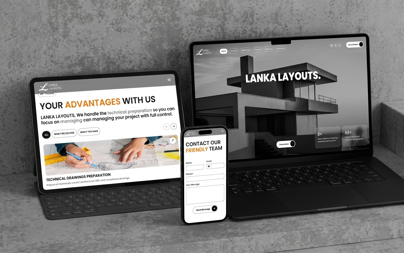 LankaLayouts architectural design services website